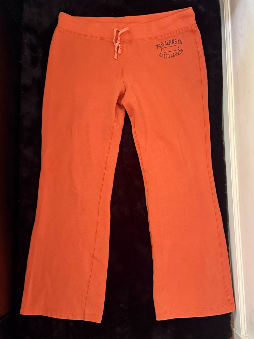 Polo by Ralph Lauren Orange Flare Drawstring Sweatpants